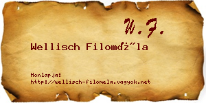 Wellisch Filoméla névjegykártya